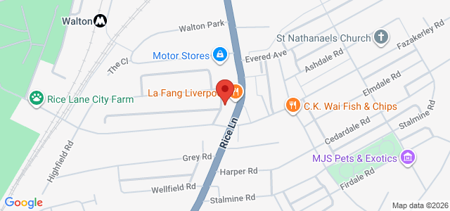 Map showing La Fang in Liverpool